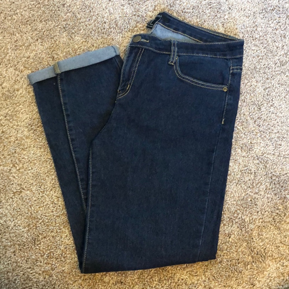 Dark thin denim for hot days